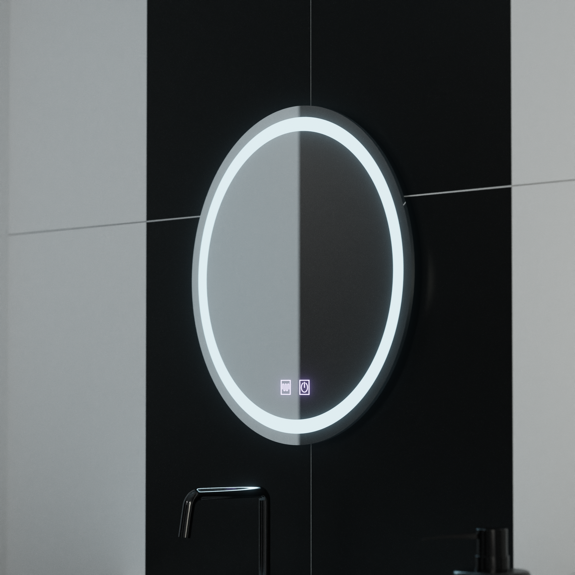 Кръгло LED огледало 50 см Lucea Touch Demister System Огледала Korman E Заглавие по подразбиране Alessandro Design