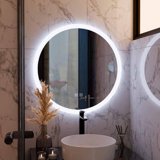 LED кръгло огледало, 50 см, Noxia Touch, система против запотяване, димируеми огледала Korman E Заглавие по подразбиране Alessandro Design