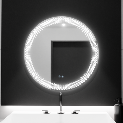 LED кръгло огледало 60 см, Stellaire Touch, система против запотяване, димируеми огледала Korman E Заглавие по подразбиране Alessandro Design