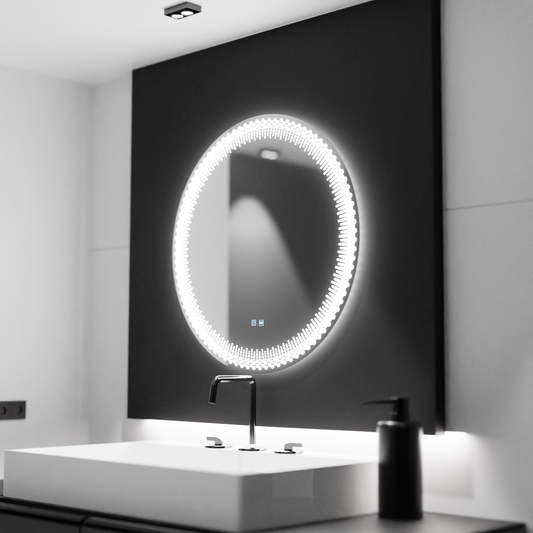 LED кръгло огледало 60 см, Stellaire Touch, система против запотяване, димируеми огледала Korman E Заглавие по подразбиране Alessandro Design