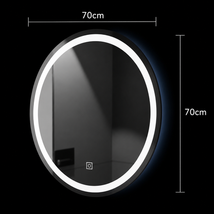 Кръгло LED огледало, 70см, Basic Touch