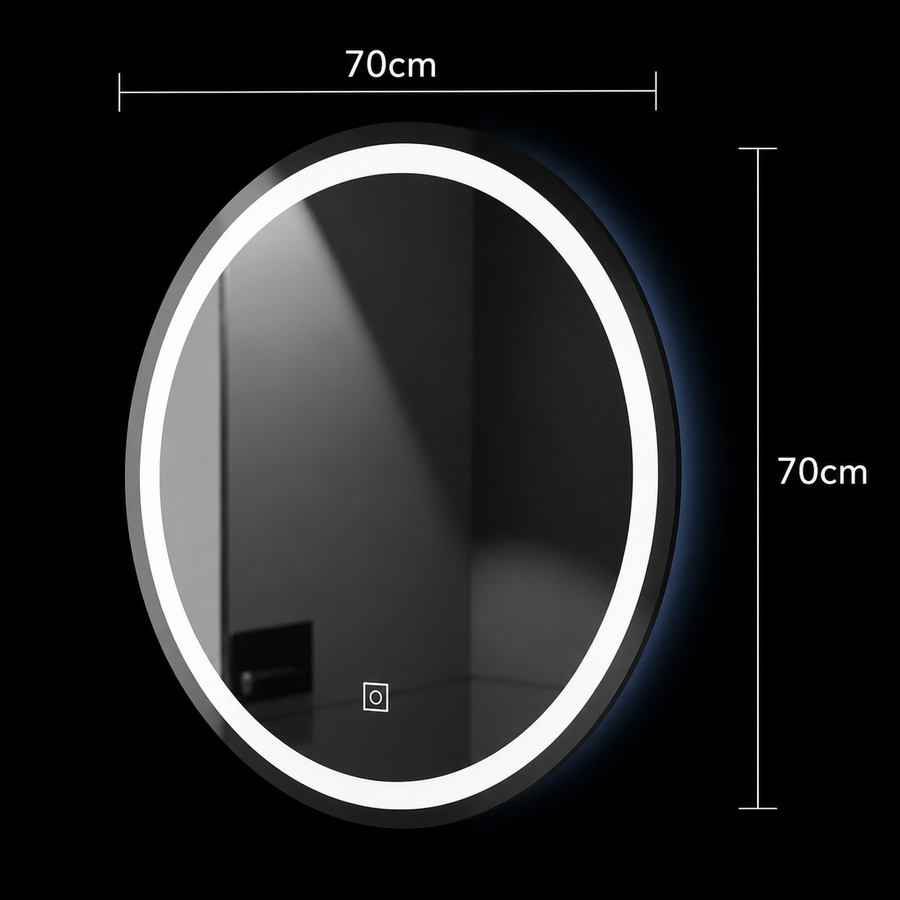 Кръгло LED огледало, 70см, Basic Touch