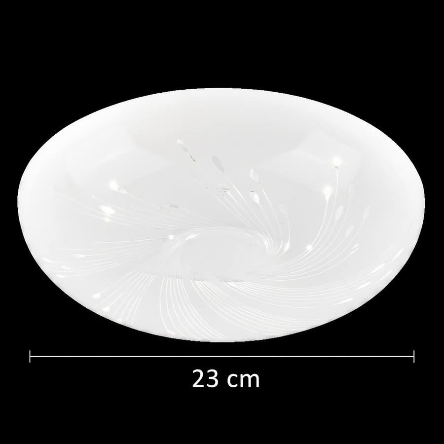 Plafonieră LED Flux 23 cm, 22W, 3000K / 4000K / 6000K, Alb, Metal si Acril Plafoniere LED Default Title Alessandro Design
