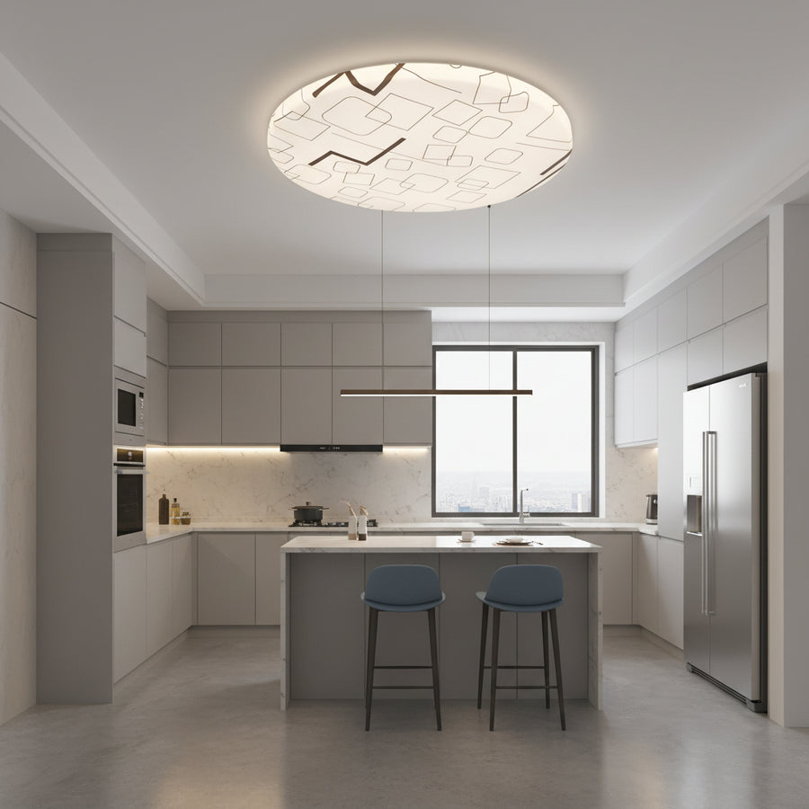 Plafonieră LED 35 cm, 31W, 3000K / 4000K / 6000K, Alb, Metal si Acril Plafoniere LED Default Title Alessandro Design
