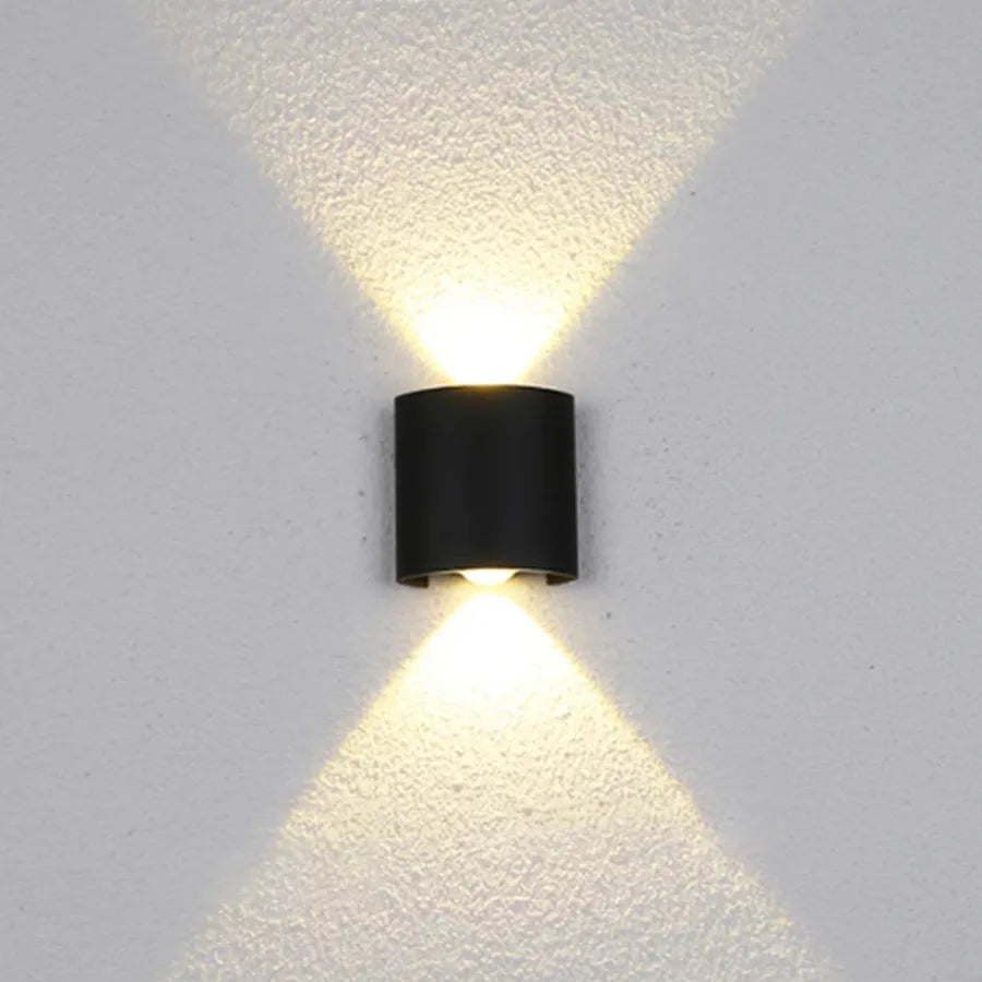 Fantas Външна и вътрешна LED стенна лампа, 2 източника x 1W, IP65, металик, черна, 3000K Външни стенни лампи Заглавие по подразбиране Alessandro Design
