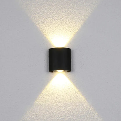 Fantas Външна и вътрешна LED стенна лампа, 2 източника x 1W, IP65, металик, черна, 3000K Външни стенни лампи Заглавие по подразбиране Alessandro Design