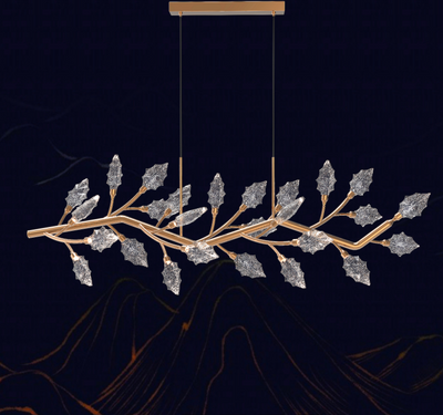 Кристален полилей, LED, Largo, 36W, неутрална светлина, злато, регулируема височина