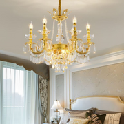 Candelabru Cristal 11xE14, D80cm, Auriu Lucios, Inaltime Reglabila, Metal si Cristal Candelabre Cristal Default Title Alessandro Design