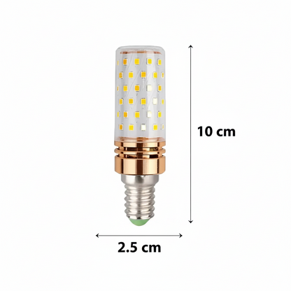 LED крушка, 16W, цокъл E14, студена светлина 6000K, злато
