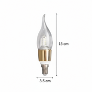 LED светлина E14 свещ, 6W, студена светлина, 6000k