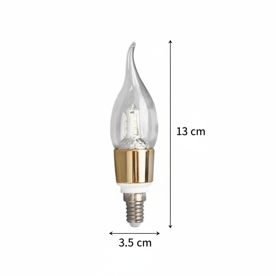 LED светлина E14 свещ, 6W, студена светлина, 6000k