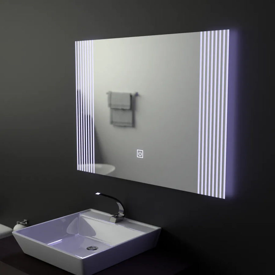 Правоъгълно LED огледало, 80x60cm, Infinity Frame Basic Touch 1005S-20A Заглавие по подразбиране Alessandro Design