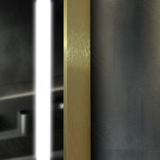 Правоъгълно LED огледало, 60x80 см, Verite Royale Gold MotionGlow Marcello, система за обезпотяване, часовник и термометър, димируеми огледала Marcello Заглавие по подразбиране Alessandro Design