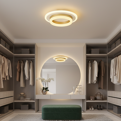 LED полилей SOLENA ROTONDA 21W, диаметър 20 см, студена/топла/неутрална светлина, златисто бял LED полилей Заглавие по подразбиране Alessandro Design