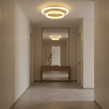 LED полилей SOLENA ROTONDA 21W, диаметър 20 см, студена/топла/неутрална светлина, златисто бял LED полилей Заглавие по подразбиране Alessandro Design