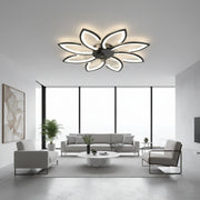 Lustra LED Ventilator ANEMO cu Telecomanda, 47W, D87cm, Lumina Rece/Neutra/Calda, Metal si Plastic, Negru