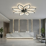 Lustra LED Ventilator ANEMO cu Telecomanda, 47W, D87cm, Lumina Rece/Neutra/Calda, Metal si Plastic, Negru