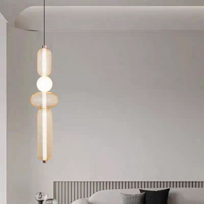 Окачен LED полилей LM551/4GD, 23W, светлина 3000/4000/6000K, златен, регулируема височина