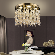 Candelabru LED Cristal LLC213/550GD Rotund, 29W, Lumina Rece/Calda/Neutra, Cristale, Auriu Lucios Candelabre Cristal Default Title Alessandro Design