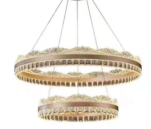 Lustra LED suspendata cu telecomanda NIVALIS, 126W, lumina Rece/Calda/Neutra, Dimabila,Inaltime Reglabila, Auriu Lustre LED cu Telecomanda Default Title Alessandro Design