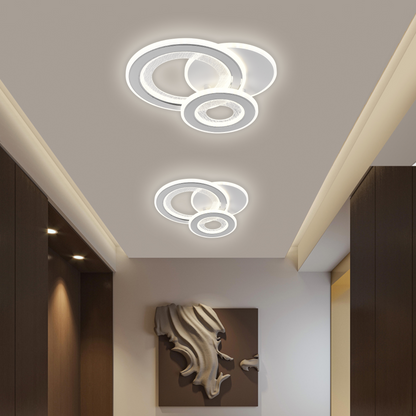 LED полилей 53W, 3 кръга, студена/топла/неутрална светлина, бели LED полилеи Заглавие по подразбиране Alessandro Design
