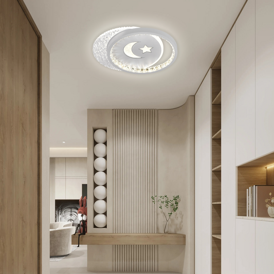 LED полилей PERU 34W, 2 кръга, студена/топла/неутрална светлина, бели LED полилеи Заглавие по подразбиране Alessandro Design