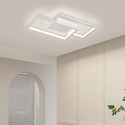 LED полилей с дистанционно управление LANDYN 37W, 2 квадрата, студена/топла/неутрална светлина, димируем, бял LED полилей с дистанционно управление Default Title Alessandro Design