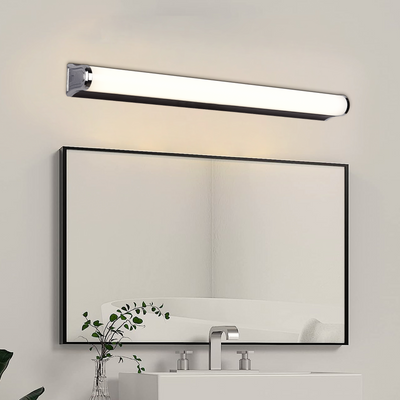 LED стенна лампа за баня, GARDA, 10W, линейна, топла/неутрална/студена светлина, хром