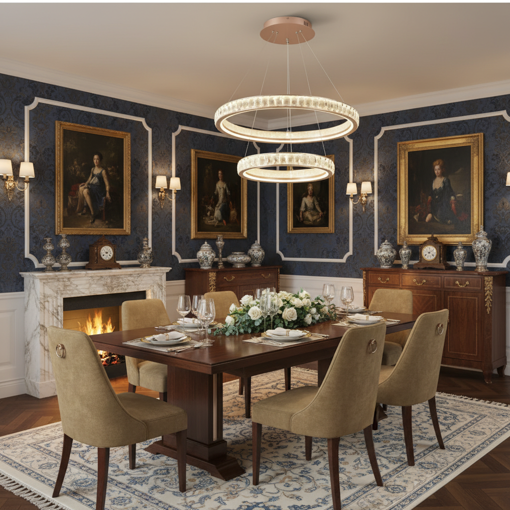 Candelabru Cristal, KENSINGTON Magno, 111W, Auriu, 2 elemente, Inaltime reglabila, Lumina Calda/Rece/Neutra Lustre LED cu Telecomanda Default Title Alessandro Design