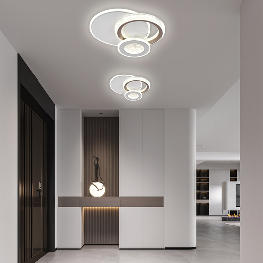 LED полилей NYXORA 44W, 3 кръга, студена/топла/неутрална светлина, бели LED полилеи Заглавие по подразбиране Alessandro Design