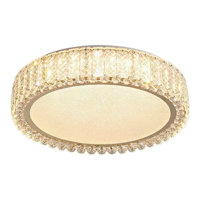 Lustra LED cu telecomanda si cristal LLC152/500CH 59W, 50cm, Cerc, lumina Rece/Calda/Neutra, Dimabila, Crom Lucios Lustre LED cu Telecomanda Default Title Alessandro Design
