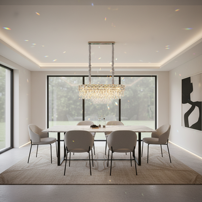 Candelabru Cristal LUCENT Regalis 28xE14, 85x35 cm, Auriu, Inaltime Reglabila, Metal si Cristal Candelabre Cristal Default Title Alessandro Design