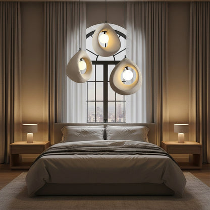 Lustra Moderna FOAMER, 35 cm, Suspendata, 1 X E27, Alb, Metal si Spuma, Inaltime Reglabila Lustre Moderne Default Title Alessandro Design