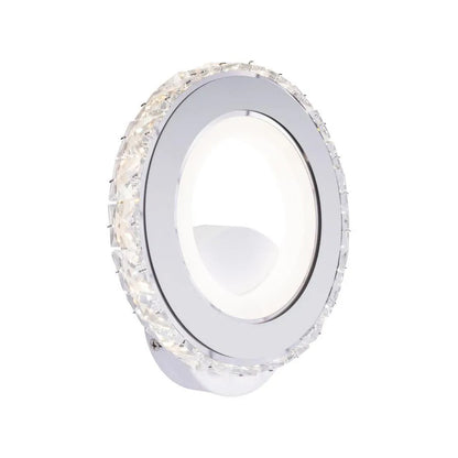 Borandis LED стенна лампа 16W, бяла с хром, акрил и кристал, студена/топла/неутрална светлина Вътрешни стенни лампи Заглавие по подразбиране Alessandro Design
