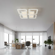 LED полилей с дистанционно управление SUSAN 96W, 4 квадрата, студена/топла/неутрална светлина, димируем, бял LED полилей с дистанционно управление Заглавие по подразбиране Alessandro Design