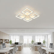LED полилей с дистанционно управление SUSAN 96W, 4 квадрата, студена/топла/неутрална светлина, димируем, бял LED полилей с дистанционно управление Заглавие по подразбиране Alessandro Design