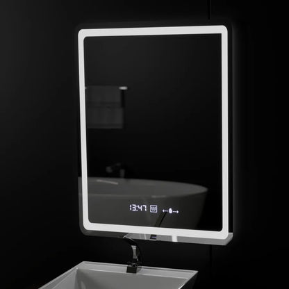 Правоъгълно LED огледало, 60x80 см, сензор Wizz MotionGlow Marcello, система за обезпотяване, часовник и термометър, огледала Dimabila Marcello Заглавие по подразбиране Alessandro Design