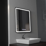 Правоъгълно LED огледало, 75x90cm, Favola MotionGlow Marcello, Demister System, Clock & Thermometer, Dimable