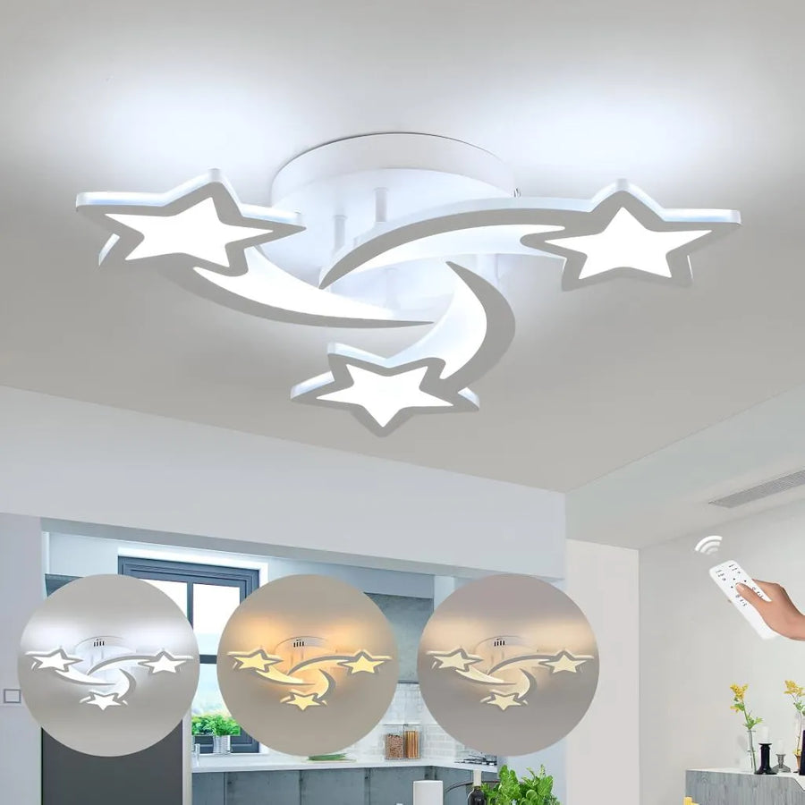 LED полилей с дистанционно управление IPOMOEA 51W, 3 звезди, студена/топла/неутрална светлина, димируем, бял LED полилей с дистанционно управление Заглавие по подразбиране Alessandro Design