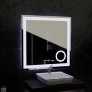Правоъгълно LED огледало, 80x80 см, Souverain MotionGlow Marcello, система за обезпотяване, часовник и термометър, козметична лупа, димируеми огледала Marcello Заглавие по подразбиране Alessandro Design