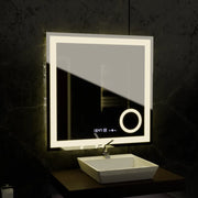 Правоъгълно LED огледало, 80x80 см, Souverain MotionGlow Marcello, система за обезпотяване, часовник и термометър, козметична лупа, димируеми огледала Marcello Заглавие по подразбиране Alessandro Design