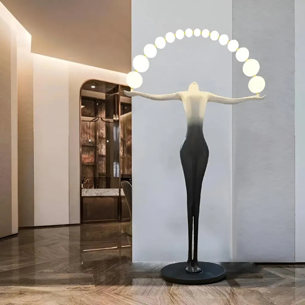 Amato LED подова лампа 24W 4000K черен метал Veioze & подова лампа Заглавие по подразбиране Alessandro Design
