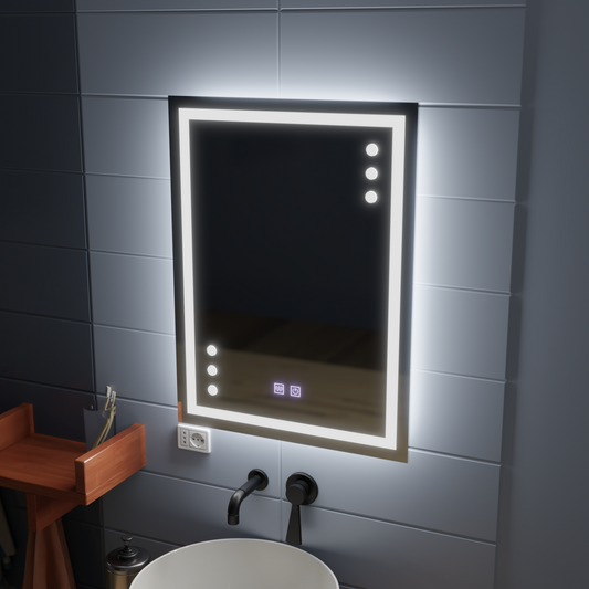Огледало LED Touch Infima Demist System 60X80cm Огледала Korman E Заглавие по подразбиране Alessandro Design