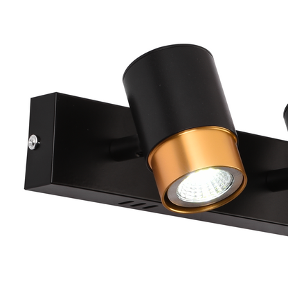 LED проектор с 4xGU10 прожектори, златни, метални и акрилни полилеи с модерни крушки Заглавие по подразбиране Alessandro Design