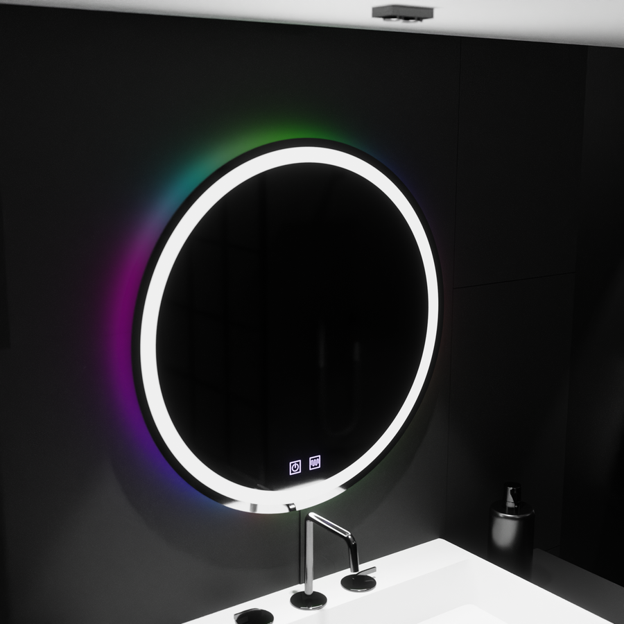 Кръгло LED огледало 60 см, Spectrum Touch, RGB, система за обезпотяване Огледала Korman E Заглавие по подразбиране Alessandro Design