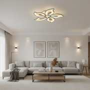 LED полилей с дистанционно управление JASMINE 66W, 5 венчелистчета, студена/топла/неутрална светлина, димиране, бял LED полилей с дистанционно управление Заглавие по подразбиране Alessandro Design