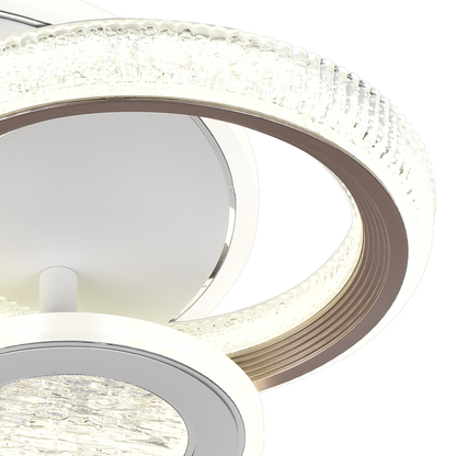 LED полилей NYXORA 44W, 3 кръга, студена/топла/неутрална светлина, бели LED полилеи Заглавие по подразбиране Alessandro Design