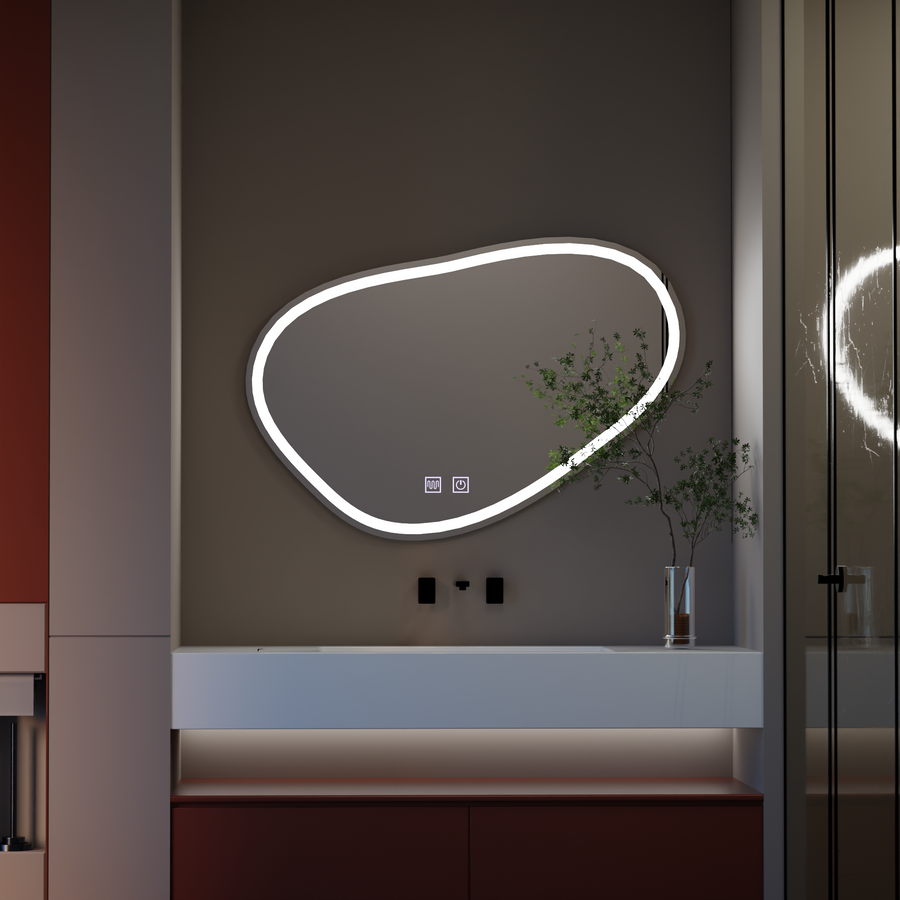 Quassare LED Touch Mirror, Demister System 90x65 cm Mirrors Korman E Заглавие по подразбиране Alessandro Design