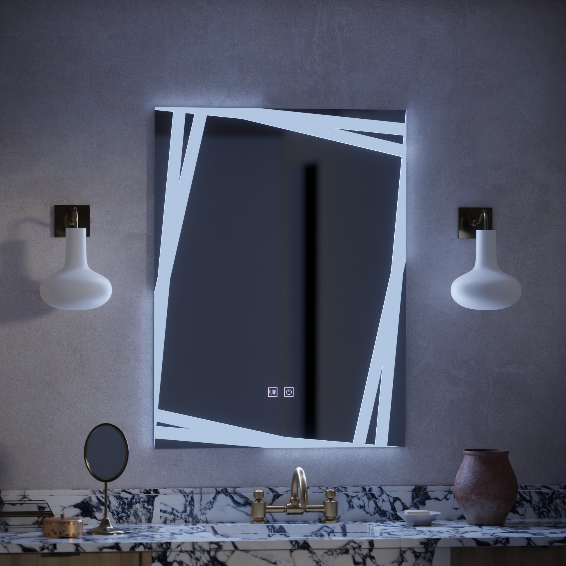 Огледало LED Touch Infinitum Demist System 60X80cm Огледала Korman E Заглавие по подразбиране Alessandro Design