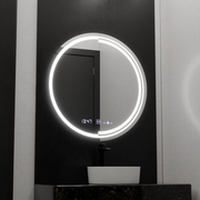 LED кръгло огледало, 60 см, сензор MotionGlow Consuel Marcello, система за обезпотяване, часовник и термометър, димируеми огледала Marcello Заглавие по подразбиране Alessandro Design